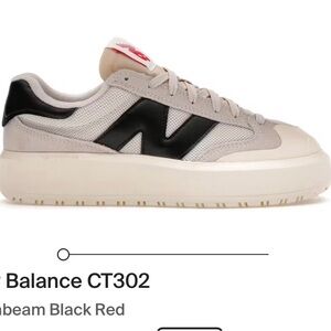 New Balance CT302 Sneakers - Cream, Black, Red BRAND NEW / women’s 9 ; men’s 7.5